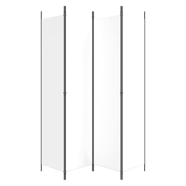 vidaXL Kambario pertvara, 4 dalių, baltos spalvos, 200x220cm, audinys