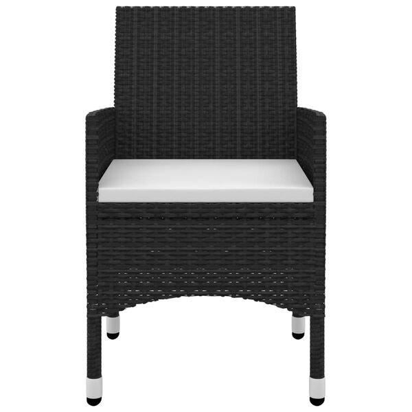 vidaXL Sodo komplektas su pagalvėlėmis, 5 dalių, poliratanas/stiklas