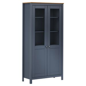 vidaXL Komoda Hill, pilka, 85x37x170,5cm, pu&scaron;ies medienos masyvas