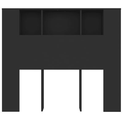 vidaXL Galvūgalis-spintelė, juodos spalvos, 120x18,5x102,5cm