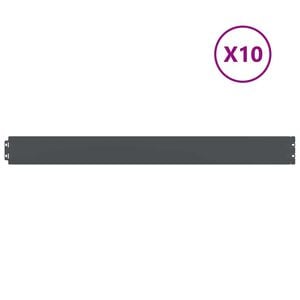 vidaXL vejos apvadai 10 vnt Antracitas &scaron;altai valcuotas plienas
