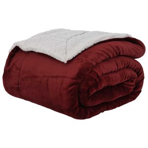 vidaXL Antklodė Bordo raudona 130 x 150 cm 1 kg Flysas