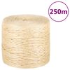 vidaXL Virvė, 250m, 100% sizalis, 4mm
