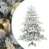 vidaXL Dirbtinė Sulankstoma Kalėdų Eglutė Balta 150 cm PVC ir Plienas