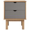 vidaXL Naktinė spintelė OTTA, ruda/pilka, 45x39x57cm, pušies masyvas