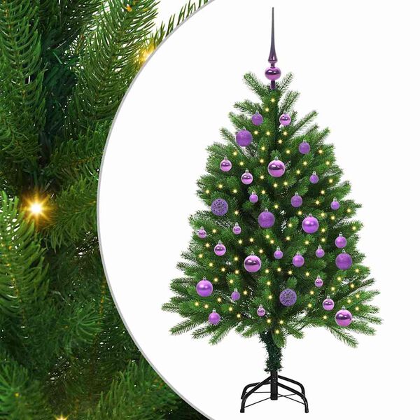 vidaXL Kalėdų eglutė su 150 LED s stovu Žalia 120 cm PE