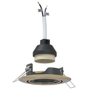 vidaXL Prožektorius 12 pcs Žalvaris 9 x 9 x 2.5 cm metalas