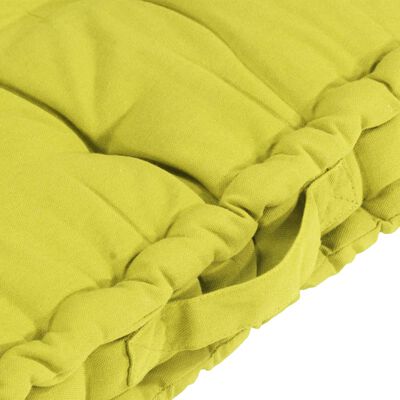 vidaXL Grindų/paletės pagalvėlės, 7vnt., obuolio žalios, medvilnė