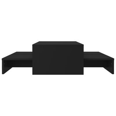 vidaXL Sudedamų kavos staliukų rinkinys, juodas, 100x100x26,5cm, MDP