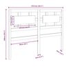 vidaXL Lovos galvūgalis, 125,5x4x100cm, pušies medienos masyvas