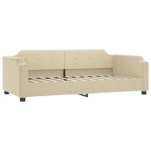 vidaXL Sofa, kreminės spalvos, 80x200cm, audinys