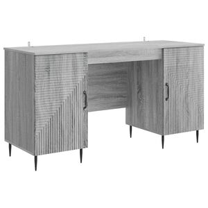 vidaXL Stalas Pilka sonoma ąžuolo 142,5 x 50 x 75 cm Apdirbta mediena