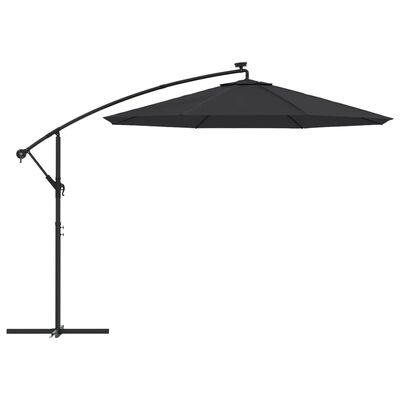 vidaXL Pakaitinis audinys gembiniam skėčiui, juodos spalvos, 300cm