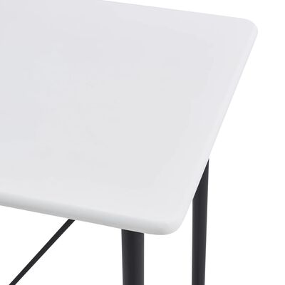 vidaXL Baro baldų komplektas, 5 dalių, baltos spalvos, plastikas