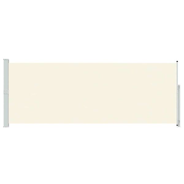 vidaXL I&scaron;traukiama &scaron;oninė kiemo pertvara, kreminės spalvos, 180x500cm