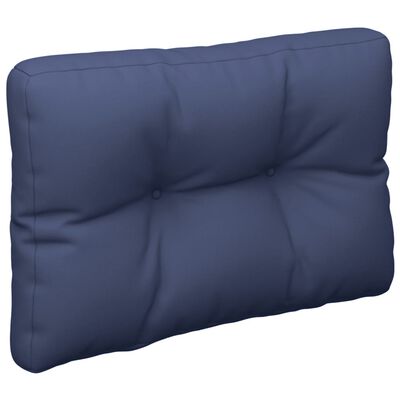 vidaXL Paletės pagalvėlė, tamsiai mėlynos spalvos, 60x40x12cm, audinys