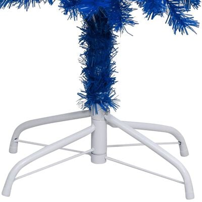 vidaXL Dirbtinė Kalėdų eglutė su žaisliukais, mėlyna, 240cm, PVC
