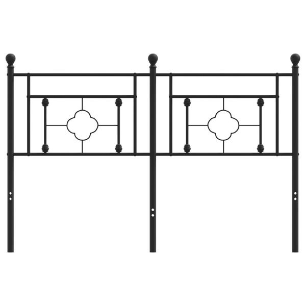 vidaXL Metalinis galvūgalis, juodos spalvos, 140cm