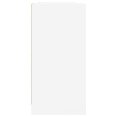 vidaXL Knygų spinta su durelėmis, balta, 204x37x75cm, mediena