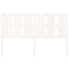 vidaXL Lovos galvūgalis, baltas, 155,5x4x100cm, pu&scaron;ies masyvas