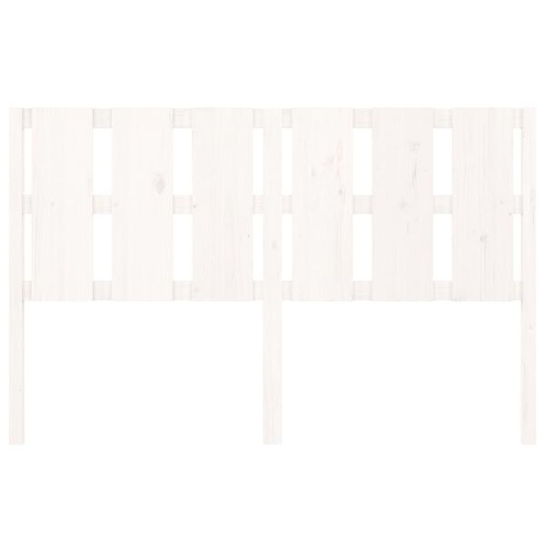 vidaXL Lovos galvūgalis, baltas, 155,5x4x100cm, pu&scaron;ies masyvas