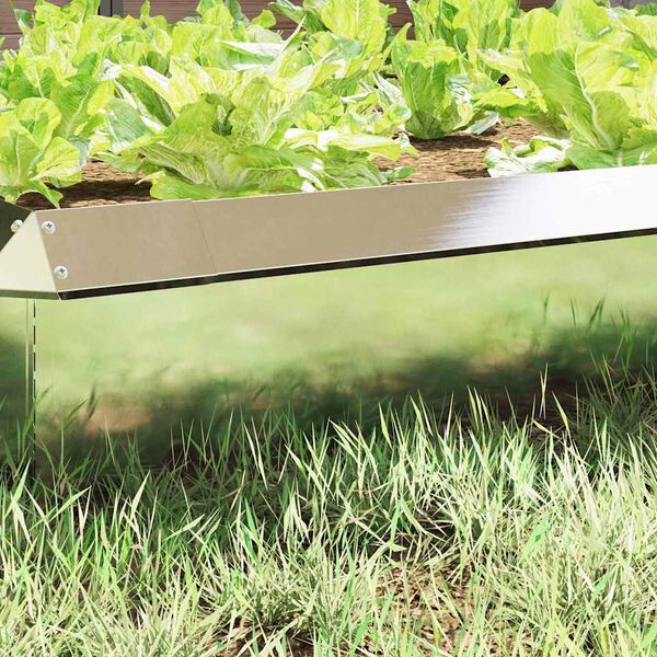 vidaXL Sraigių tvora 16 pcs Sidabro 100 x 3,5 x 25 cm