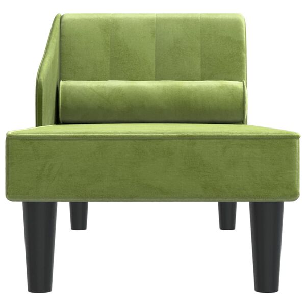 vidaXL Poilsio sofa su ilga pagalve, &scaron;viesiai žalios spalvos, aksomas