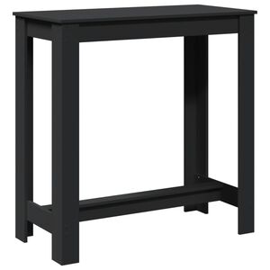 vidaXL Baro stalas, juodos spalvos, 102x50x103,5cm, apdirbta mediena