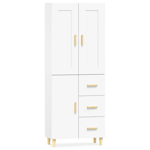 vidaXL Komoda, baltos spalvos, apdirbta mediena