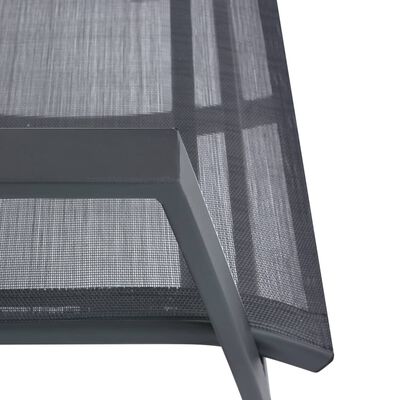 vidaXL Supamos sodo kėdės, 2vnt., tamsiai pilkos, tekstilenas
