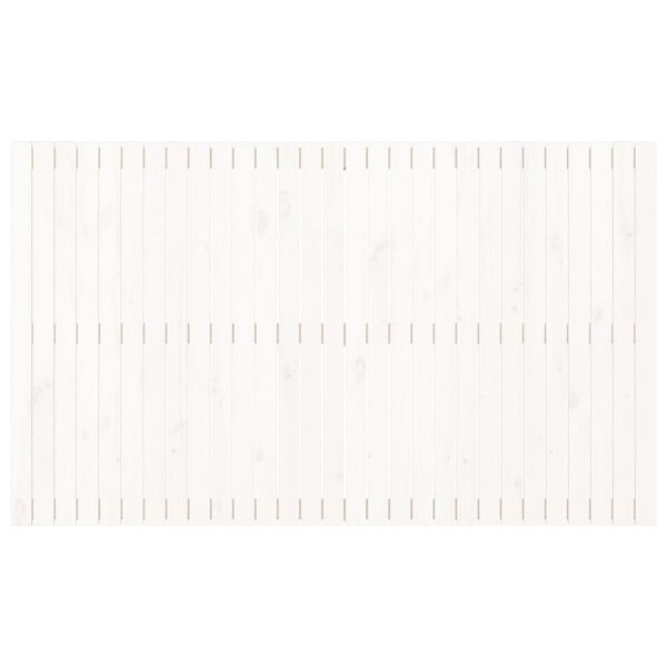 vidaXL Sieninis galvūgalis, baltas, 185x3x110cm, pu&scaron;ies masyvas