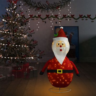 vidaXL Kalėdinė dekoracija Kalėdų Senelis, 120cm, audinys, LED