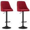vidaXL Baro taburetės, 2vnt., raudonojo vyno spalvos, aksomas