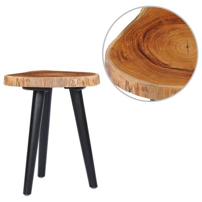 vidaXL Kavos staliukas, 40x45cm, tikmedžio medienos masyvas