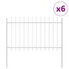 vidaXL Sodo tvora WOERDEN 6 vnt. 10,2 x 1 m Miltelinis plienas Balta