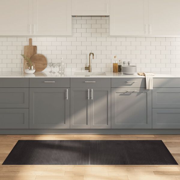 vidaXL Kilimas, tamsiai rudas, 80x200cm, bambukas, stačiakampis