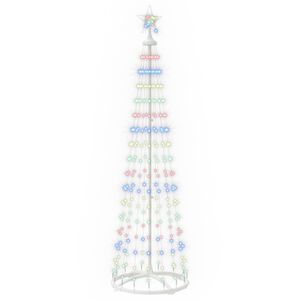 vidaXL LED kūginė kalėdinė eglutė 180 cm 250 LED Įvairių spalvų