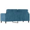 vidaXL Dvivietė sofa, mėlynos spalvos, 140cm, aksomas
