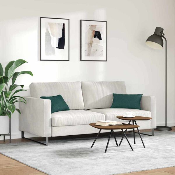 vidaXL Sofa Pagalvės 2 pcs Tamsiai žalia 50 x 30 cm audinys