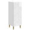 vidaXL Kabalas Itin blizgi balta 33 x 34,5 x 90 cm Apdirbta mediena
