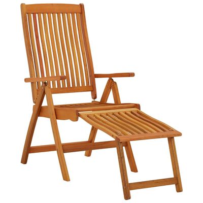 vidaXL Sulankstomos sodo kėdės su pakojomis, 2vnt., eukalipto mediena