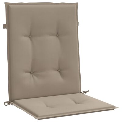 vidaXL Sodo kėdės pagalvėlės, 2vnt., taupe, 100x50x3cm, audinys