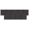 vidaXL Tvoros rinkinys 9 vnt. 1564 x 186 cm WPC ir aliuminis Juoda