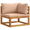 vidaXL Kampinė sofa su pagalvėlėmis Natūrali