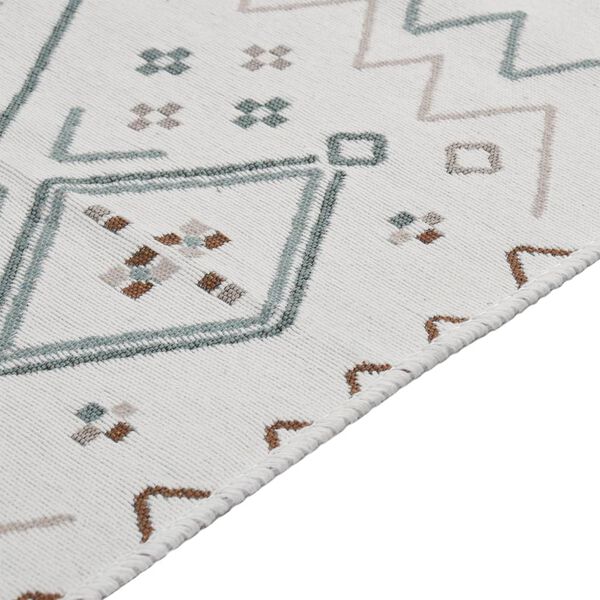 vidaXL Kilimėlis, smėlio ir mėlynos spalvos, 100x200cm, medvilnė