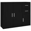 vidaXL &Scaron;oninė spintelė, juodos spalvos, 91x29,5x75cm, apdirbta mediena