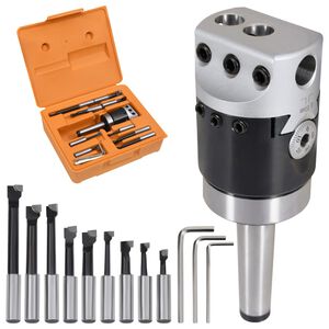 vidaXL Gręžimo įrankių rinkinys, 15 dalių, 50mm gręžimo galvutė F1-12 MT2-M10