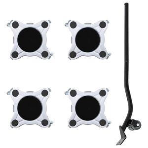 vidaXL Baldų ratukai, 4 vnt. su keltuvu, 15,5x15,5x5,5 cm, plienas, 1000 kg