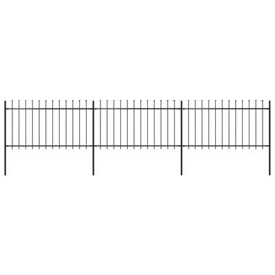 vidaXL Sodo tvora su iečių viršugal., juoda, 5,1x1m, plienas
