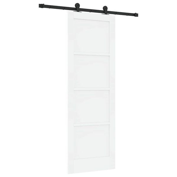 vidaXL Slankios durys ORKDAL Balta 73,5 x 211 cm Kietos pu&scaron;ies mediena